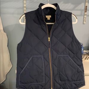 J Crew Navy puffer vest